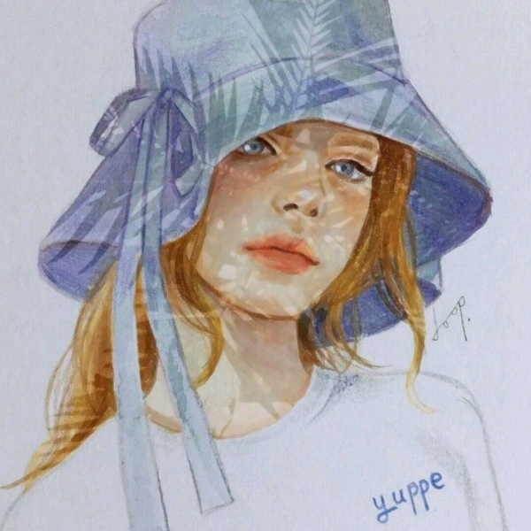 女生个性手绘头像超清合集 7张氛围感拉满的手绘女头