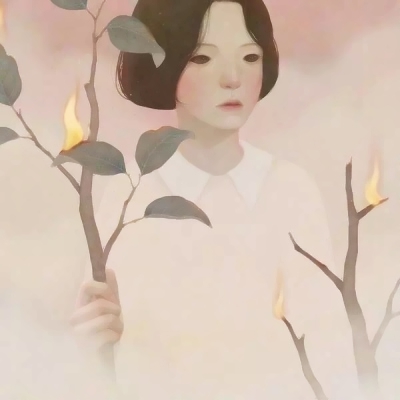 9张清新治愈的手绘女生头像 简约文艺感拉满