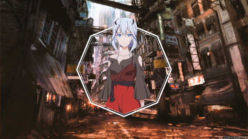 少女动画壁纸 画中画风格 蕾西亚《beatless》高清壁纸