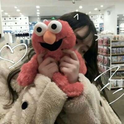 超火的带贴纸可爱女生头像合集 17张高清无水印