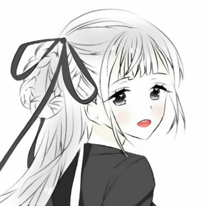 黑白动漫女生丧系头像合集 22张高清emo风格黑白动漫女头