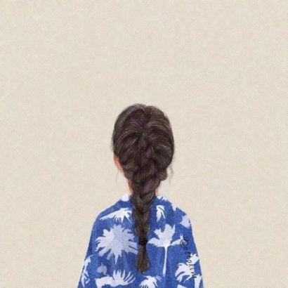 微信闺蜜背影头像来啦！9张高清手绘款一人一张