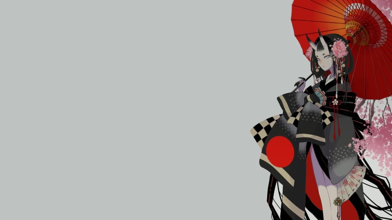 超吸睛！这款日式鬼娘动漫壁纸藏满氛围感