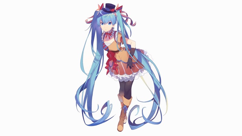 超绝二次元少女壁纸合集 纯白背景氛围感拉满