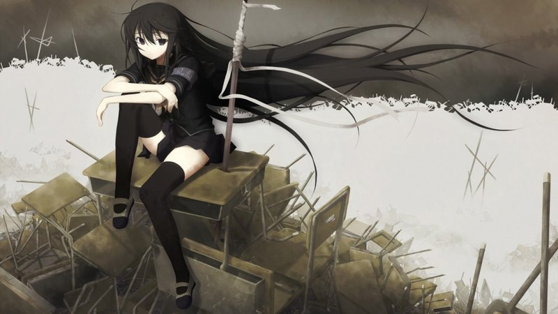 黑发二次元少女壁纸合集