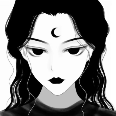 14张高清冷酷丧系女生黑白动漫头像合集