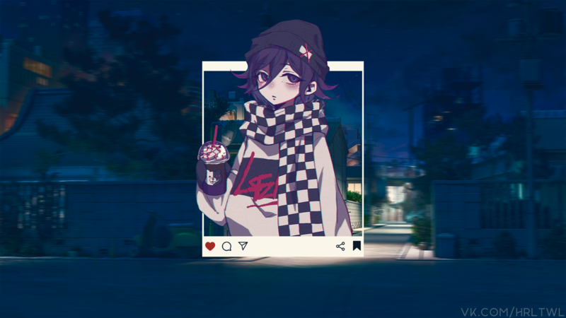 紫发动漫少女高清壁纸