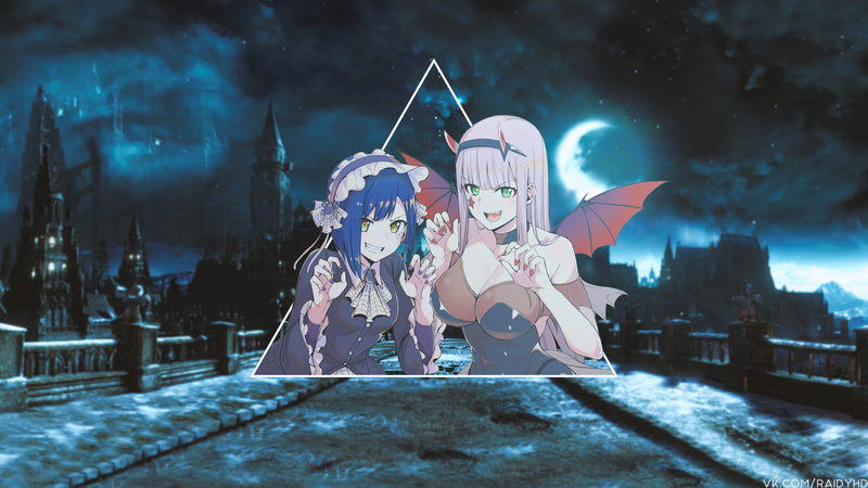 壁纸分享：动漫少女画中画高清壁纸