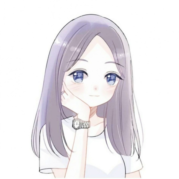 14张简约手绘卡通女生微信头像 高清好看直接用