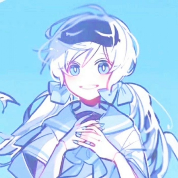 8张超治愈蓝色系动漫女生头像 高清可爱款合集