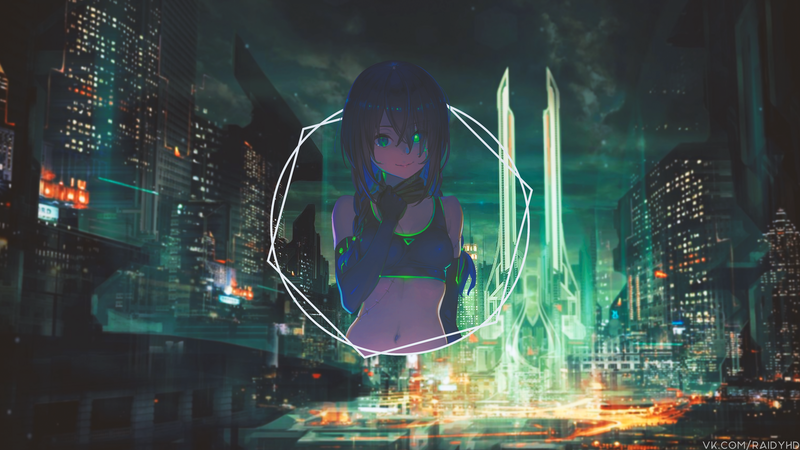 二次元少女 画中画高清壁纸