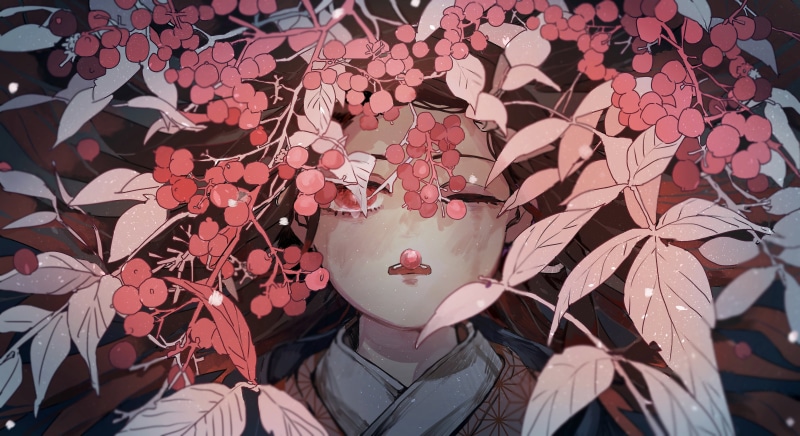 鬼灭之刃灶门祢豆子5K高清壁纸