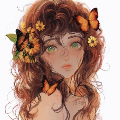 仙气感拉满！8张ins风动漫手绘女生头像