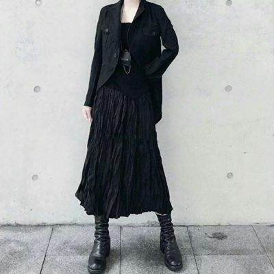 17张高清韩范黑色系真人冷酷女头 氛围感拉满