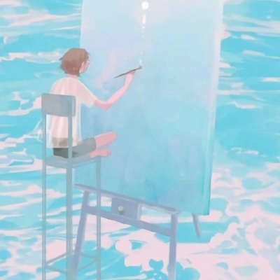 9张氛围感拉满的彩绘女生头像，仿佛置身梦境里