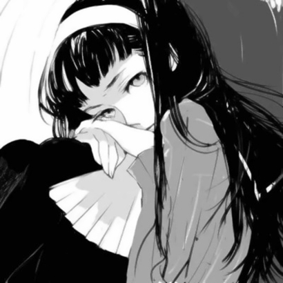 30张高清黑暗系丧女动漫头像 氛围感拉满的丧气女生漫画图