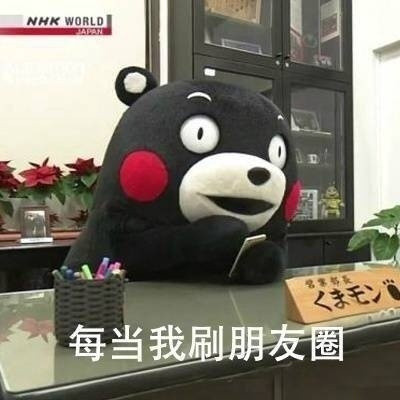 刷朋友圈时的真实吐槽，这套熊本熊表情包太真实了