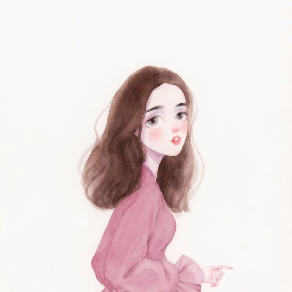 16张超好看的简约彩色手绘女生头像，高清质感拉满