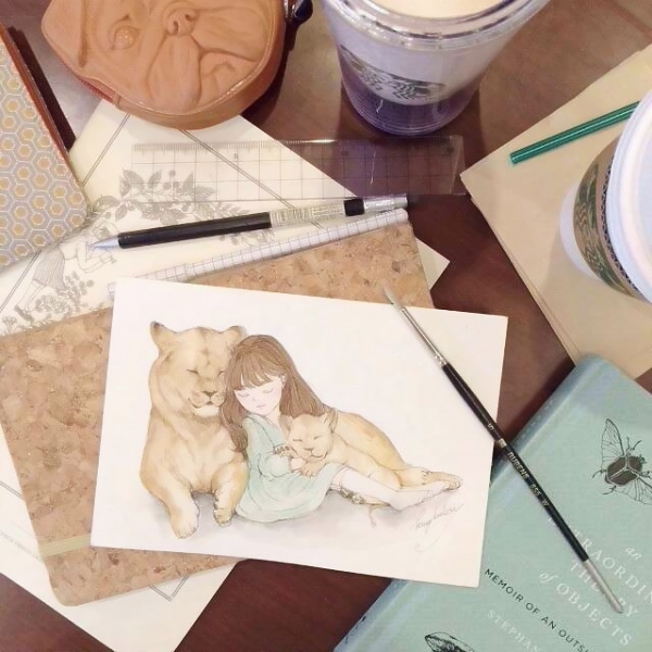 纸上手绘女生头像合集 34张超高清纸质手绘女头素材