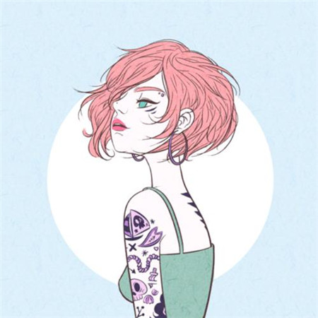 霸气又飒的动漫纹身女生头像 8张高清图合集