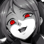 13张暗黑系带血动漫女生头像 冷酷吓人风格