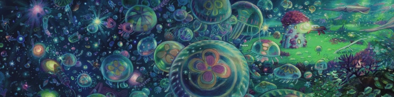 宫崎骏风全景动漫壁纸 治愈系海底无人生态