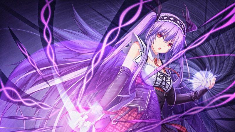 标题提取：多款二次元动漫少女高清壁纸 紫发红眸长发动漫女生游戏CG合集