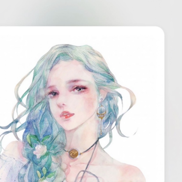 7张超清手绘彩绘女生头像 收藏级头像大图合集