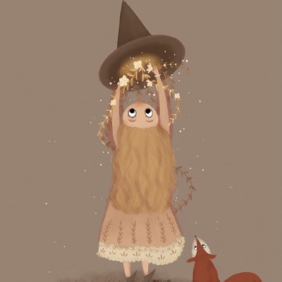 8张高清手绘小巫女头像 动漫风唯美女生头像