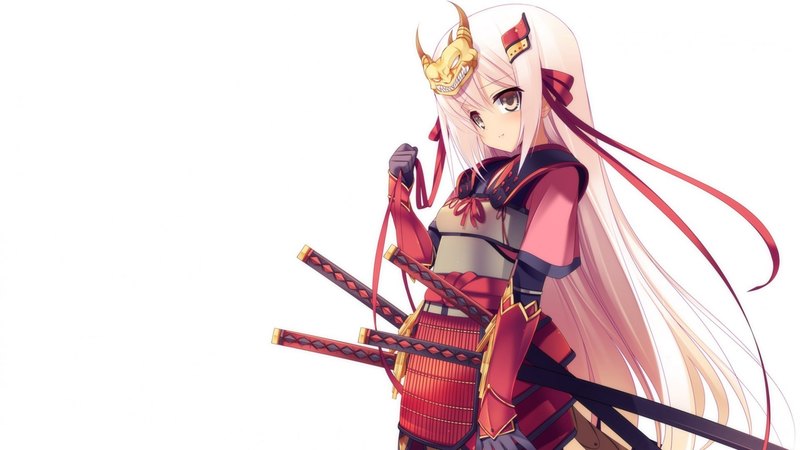 这组壁纸全是超飒的武士少女动漫美图