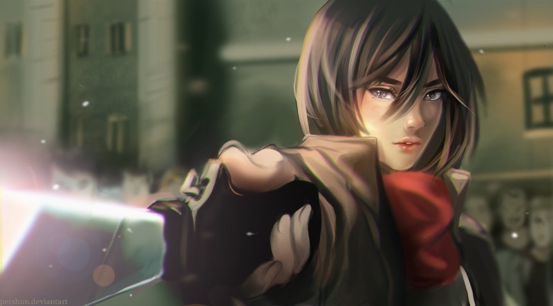 《进击的巨人》高清壁纸合集 三笠·阿克曼绝美画面拉满
