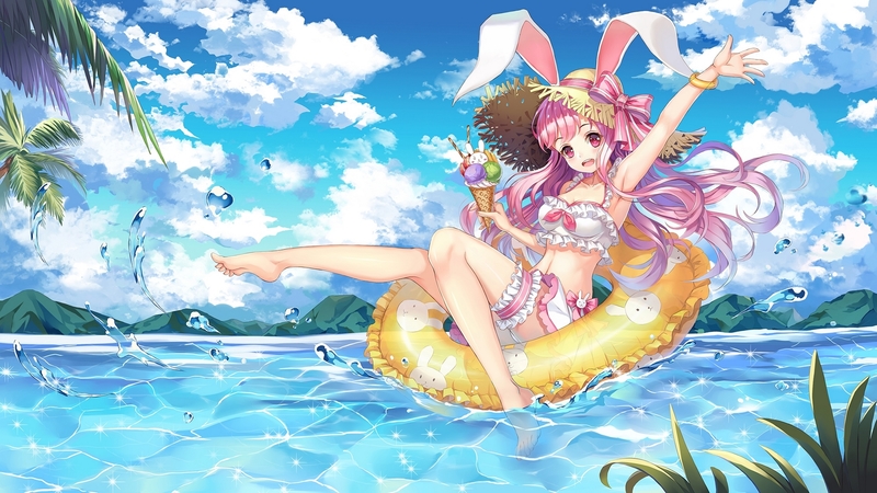 兔耳少女夏日动漫壁纸合集