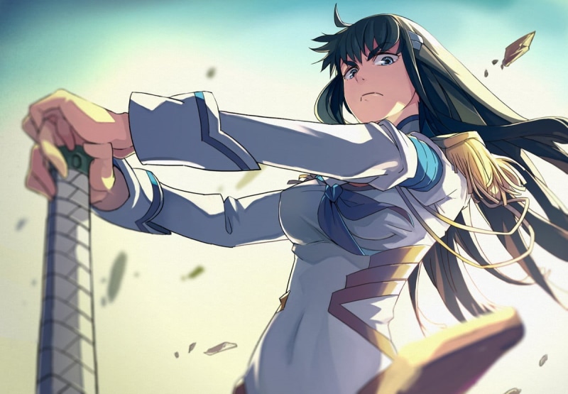《斩服少女》鬼龙院皐月户外光影壁纸分享