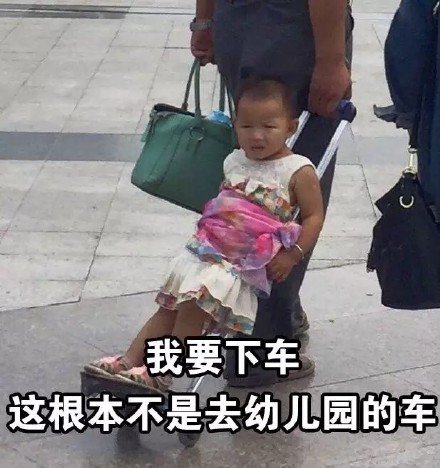 “我要下车！这不是去幼儿园的车”表情包合集来啦