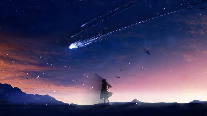 绝美动漫少女星空壁纸合集