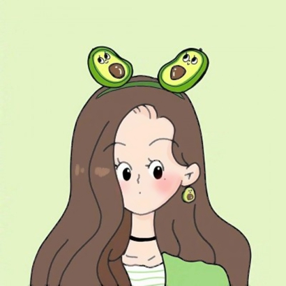 8张清新绿色系二次元少女头像 适合女生用的高清头像图