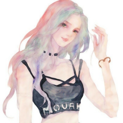 9张超治愈的水彩手绘女生头像 氛围感拉满