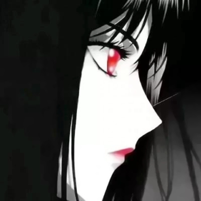 23张高清复古款丧系动漫女生头像合集