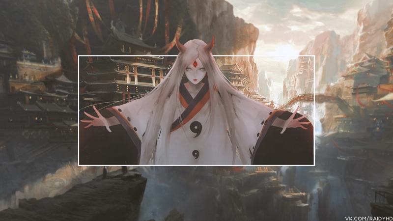 4K画中画动漫少女高清壁纸