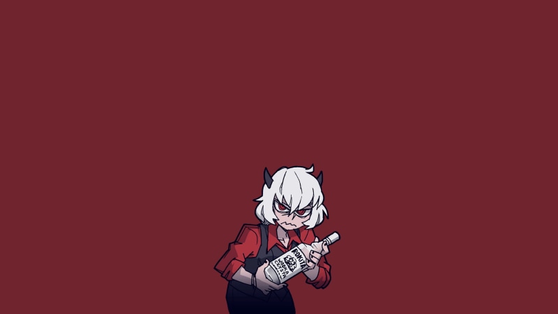 《Helltaker》恶魔少女高清壁纸合集 白发红瞳带角萌妹太戳人