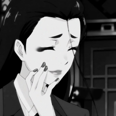 21张高清黑白丧系动漫女头像 自带伤感氛围感