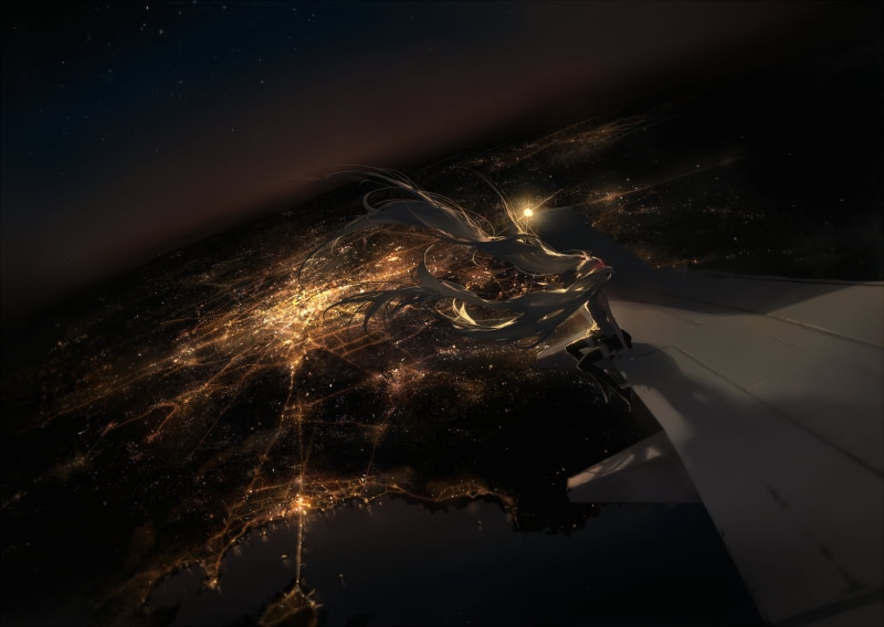 初音未来星空夜景壁纸合辑