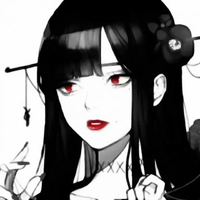 16张高清黑白丧系动漫女生头像 二次元颓废感拉满