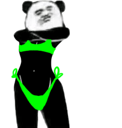 大长腿熊猫头性感内衣表情包合集来了