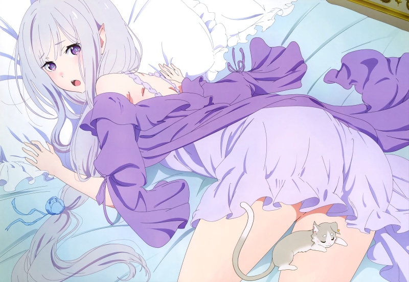 穿和服的二次元少女侧影！2D手绘锦鲤插画壁纸