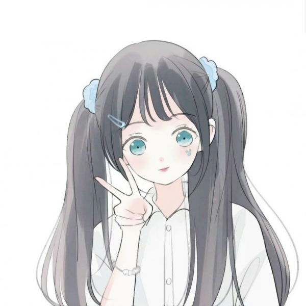 14张简约手绘卡通女生微信头像 高清好看直接用