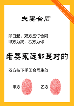 情侣日常整活神器！这套合同表情包火了
