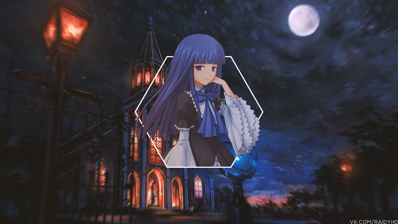 二次元少女画中画壁纸