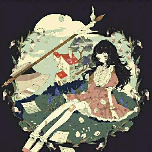 冷酷暗黑风动漫女生头像 26张超高清阴森诡异风格图