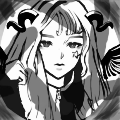 21张高清黑白丧系动漫女头像 自带伤感氛围感